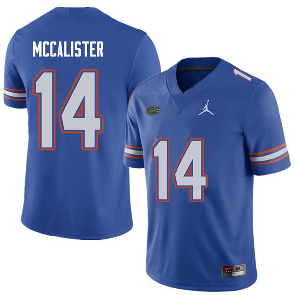 Jordan Brand Men #14 Alex McCalister Florida Gators College Football Jerseys Royal